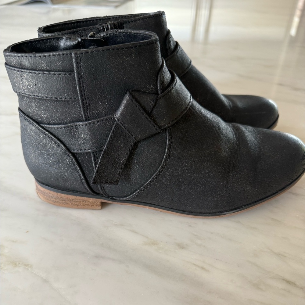 GUC Cat & Jack Girls Booties Black Size 3